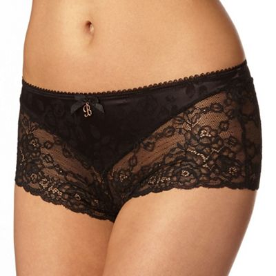 B by Ted Baker Black floral lace shorts